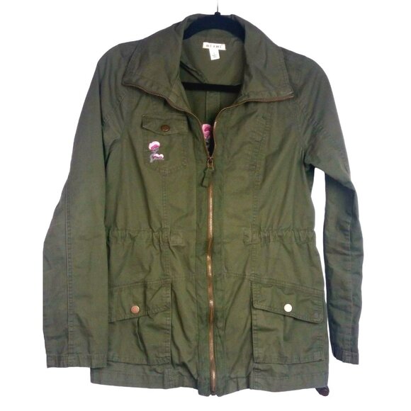 Miami Green Jacket Size Small Floral Embroidered Flowers - Picture 2 of 6